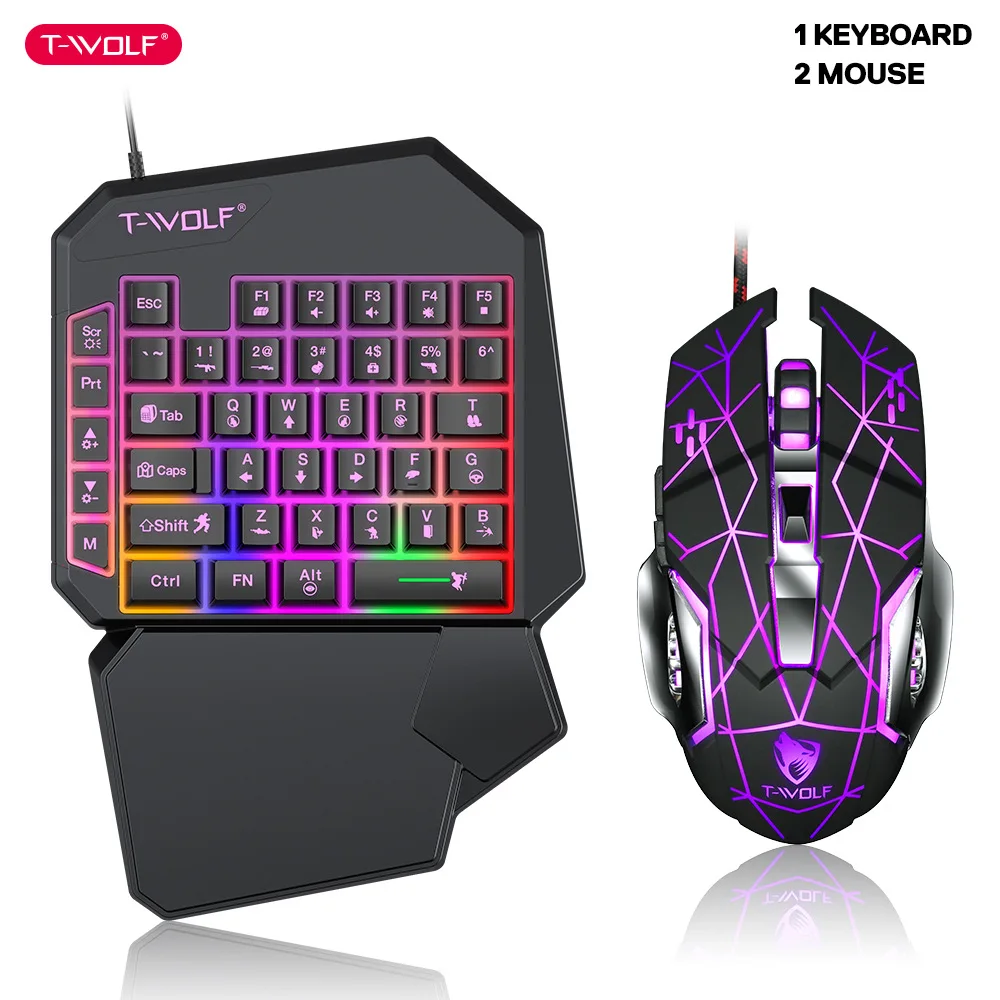 Gaming Keyboard Mini - طقم لوحة مفاتيح بيد واحدة ،