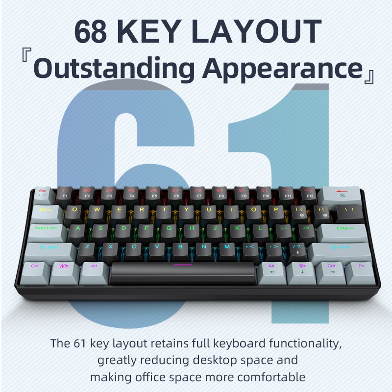 Gaming Keyboard And Mouse Combo - لوحة مفاتيح ميكانيكية صغيرة من APAYADO