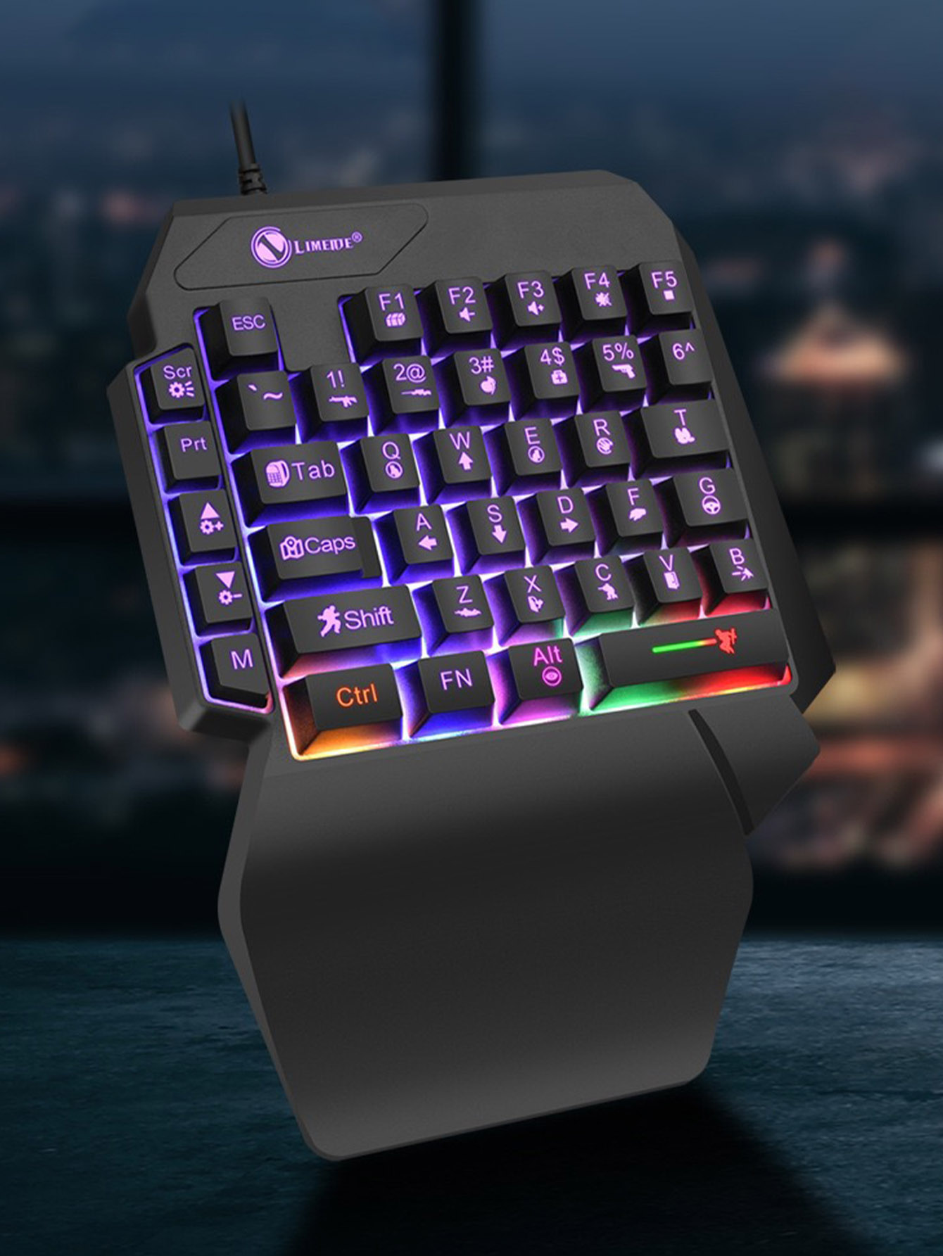 Gaming Keyboard And Mouse Converter For Mobile - لوحة مفاتيح ميكانيكية سلكية للألعاب خفيفة