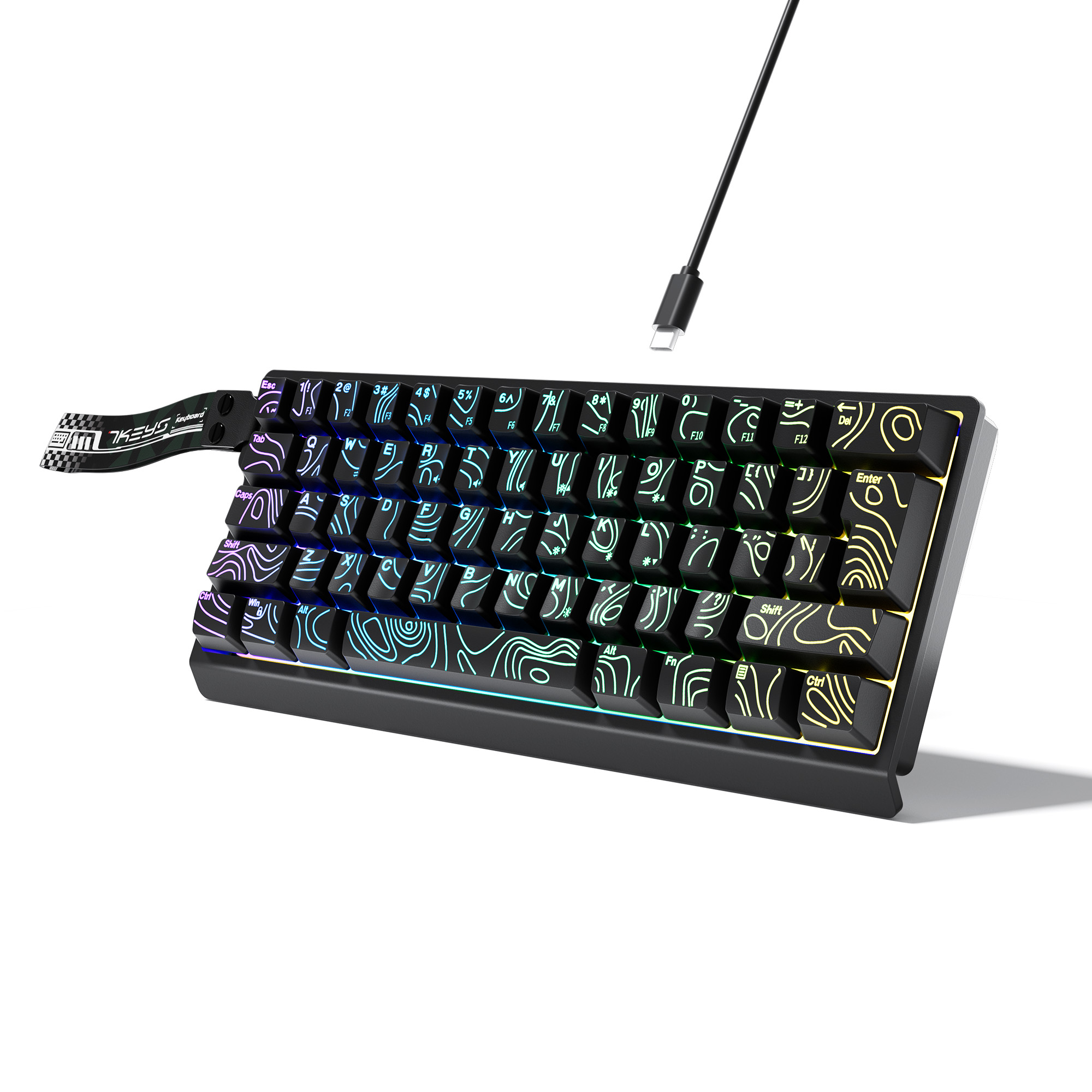 Keyboard Gaming Transparent - لوحة مفاتيح سلكية مدمجة بنسبة 60%