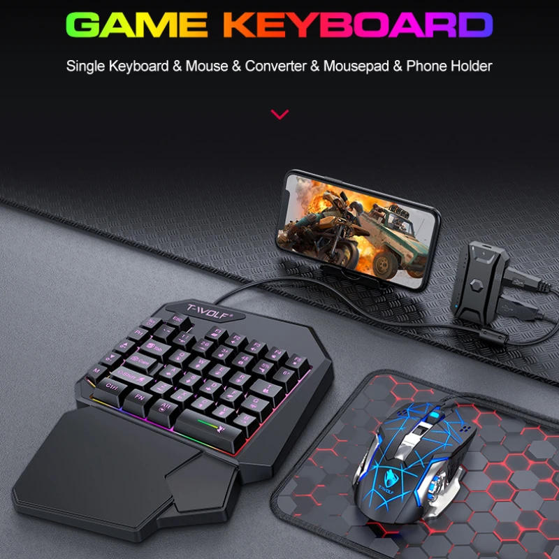 طقم لوحة مفاتيح بيد واحدة ، لع - مراجعة Gaming Keyboard Mini وسعره