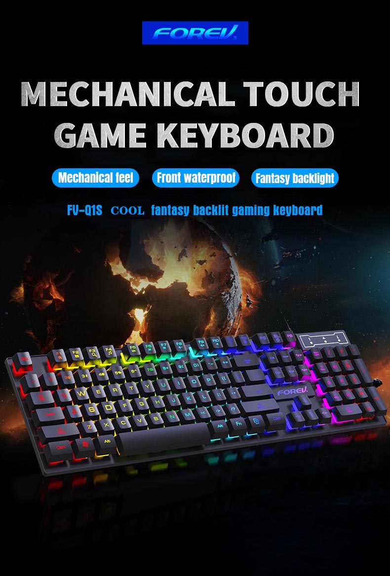 لوحة مفاتيح ميكانيكية بإضاءة خ - مراجعة Keyboard Mouse Bundle Gaming وسعره