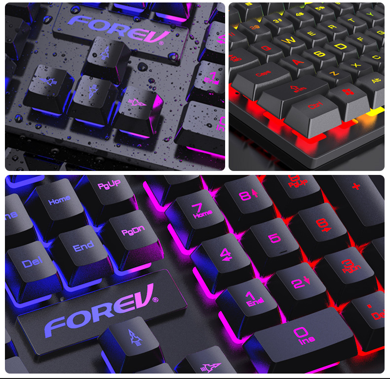 لوحة مفاتيح ميكانيكية بإضاءة خ - مراجعة Keyboard Mouse Bundle Gaming وسعره