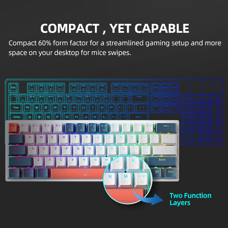 K500-B61 Machenike لوحة مفاتيح - مراجعة Gaming Keyboard E Yooso وسعره