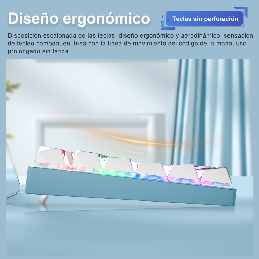 لوحة مفاتيح ميكانيكية سلكية لل - مراجعة Keyboard Gaming Transparent وسعره