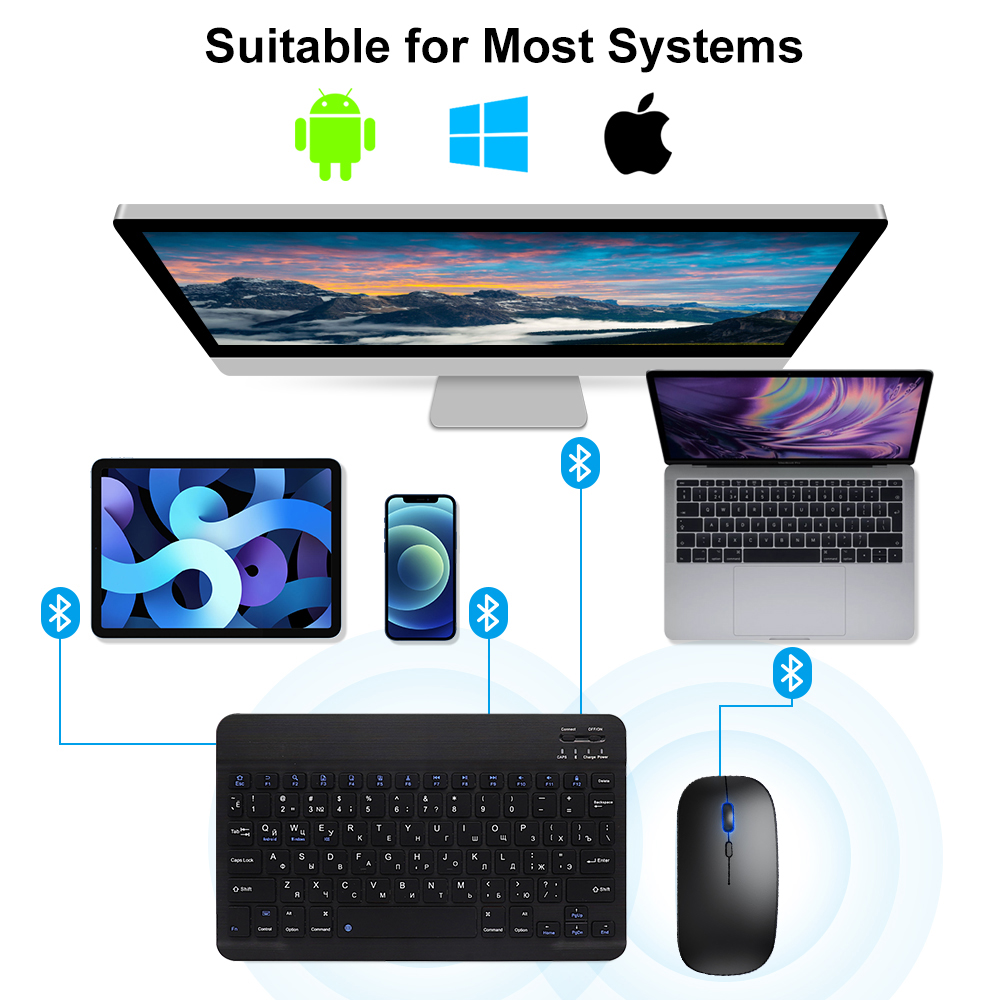 لوحة مفاتيح وماوس بلوتوث لأجهز - مراجعة Gaming Keyboard And Mouse Combo Wireless وسعره