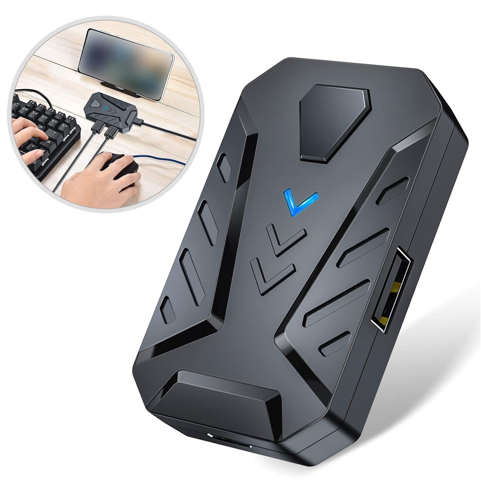 محول محول لوحة مفاتيح الألعاب  - مراجعة Gaming Keyboard And Mouse Converter For Mobile وسعره