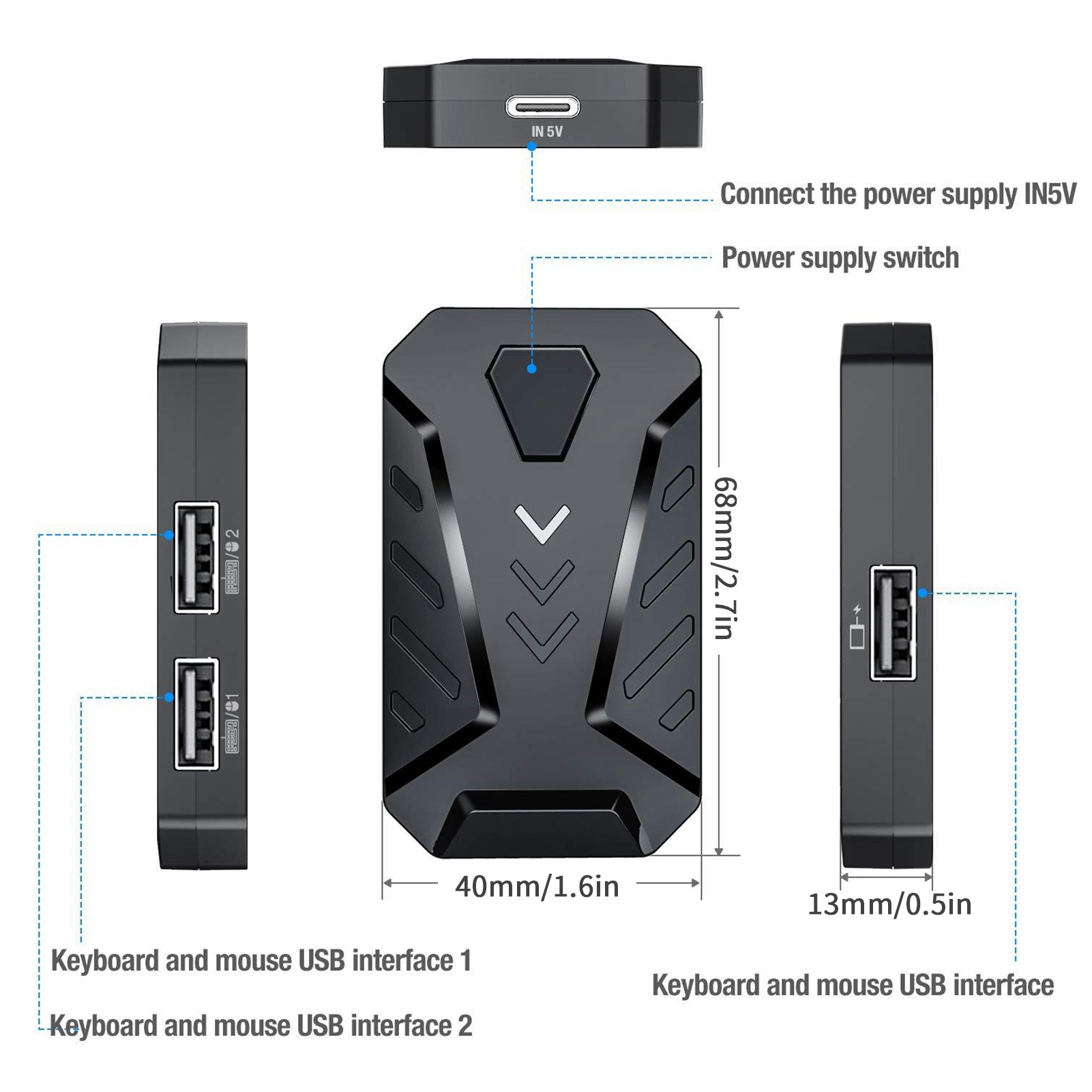 محول محول لوحة مفاتيح الألعاب  - مراجعة Gaming Keyboard And Mouse Converter For Mobile وسعره