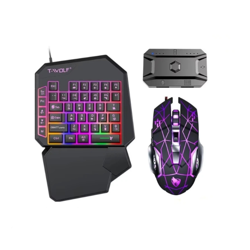 مجموعة لوحة مفاتيح وماوس للألع - مراجعة Gaming Keyboard And Mouse Converter For Mobile وسعره