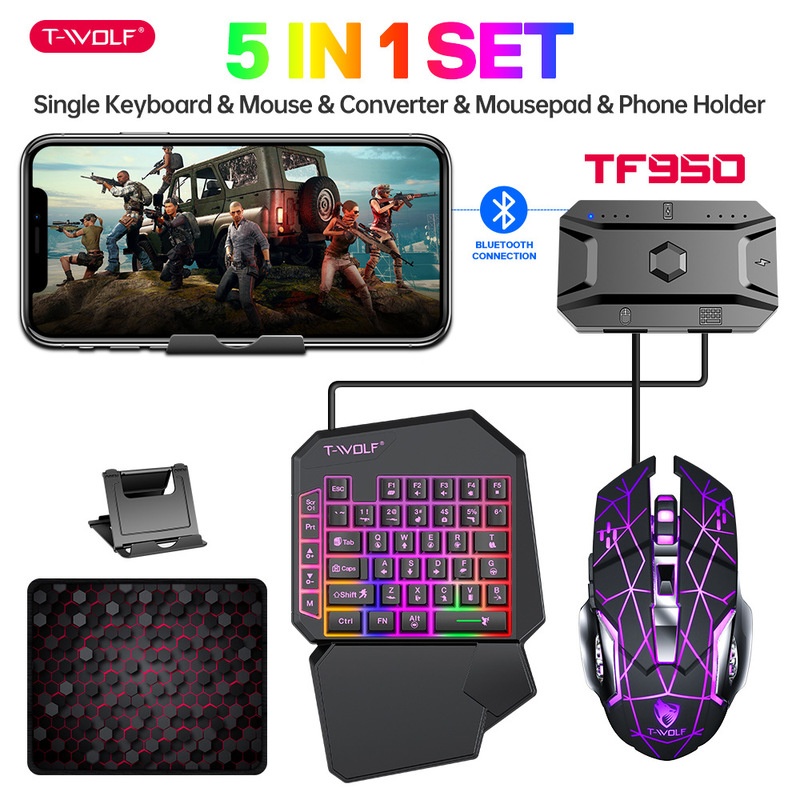 مجموعة لوحة مفاتيح وماوس للألع - مراجعة Gaming Keyboard And Mouse Converter For Mobile وسعره