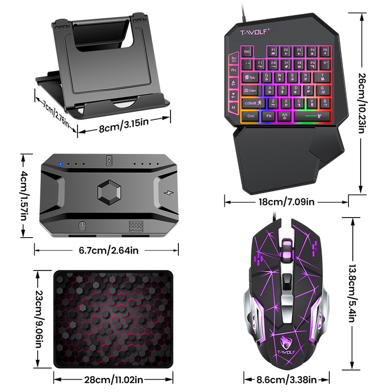 مجموعة لوحة مفاتيح وماوس للألع - مراجعة Gaming Keyboard And Mouse Converter For Mobile وسعره