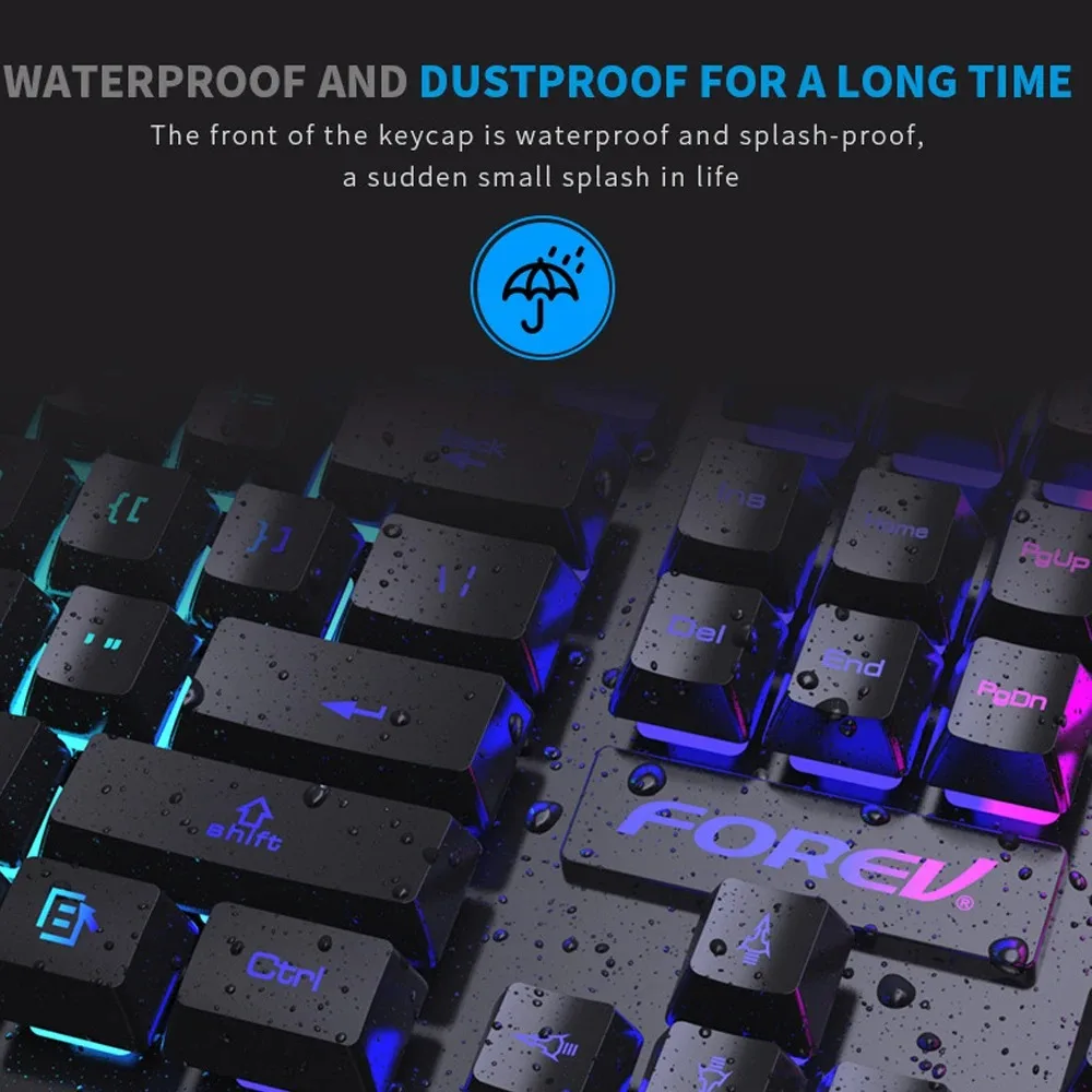 لوحة مفاتيح ميكانيكية بإضاءة خ - مراجعة Keyboard Mouse Bundle Gaming وسعره