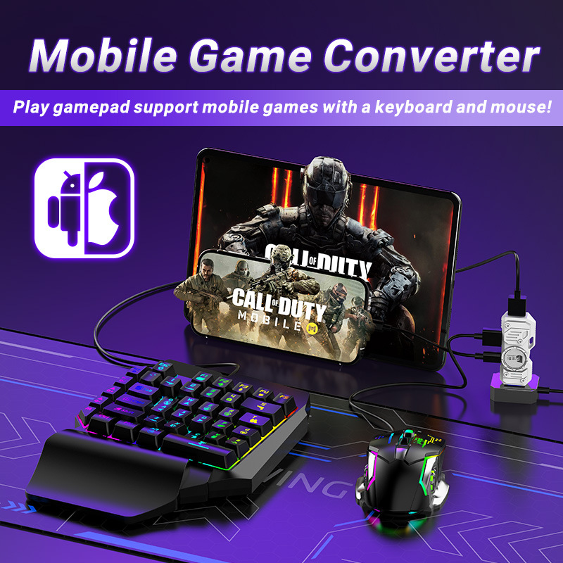 مجموعة محول ألعاب الهاتف المحم - مراجعة Gaming Keyboard And Mouse Converter For Mobile وسعره