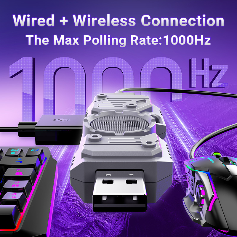 مجموعة محول ألعاب الهاتف المحم - مراجعة Gaming Keyboard And Mouse Converter For Mobile وسعره